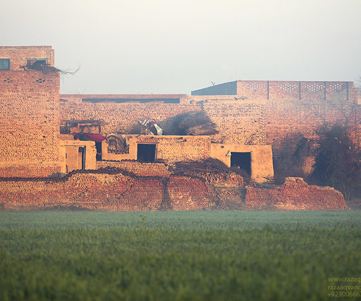 A Village In The Morning Light Of Winter